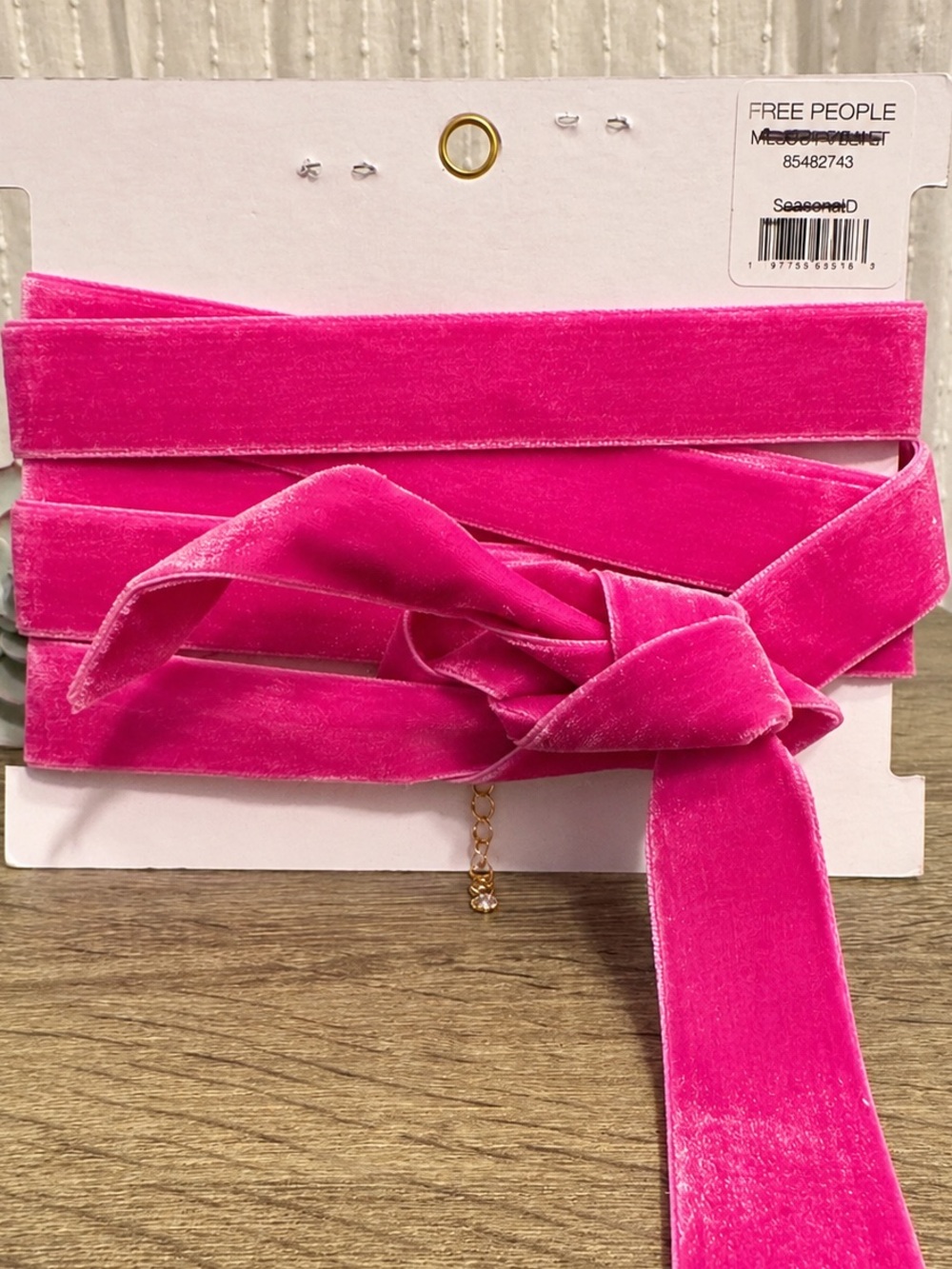 FREE PEOPLE Melody Velvet Floral CHOKER/BRACELET/HEADBAND in Pink BRAND NEW! - Picture 6 of 7